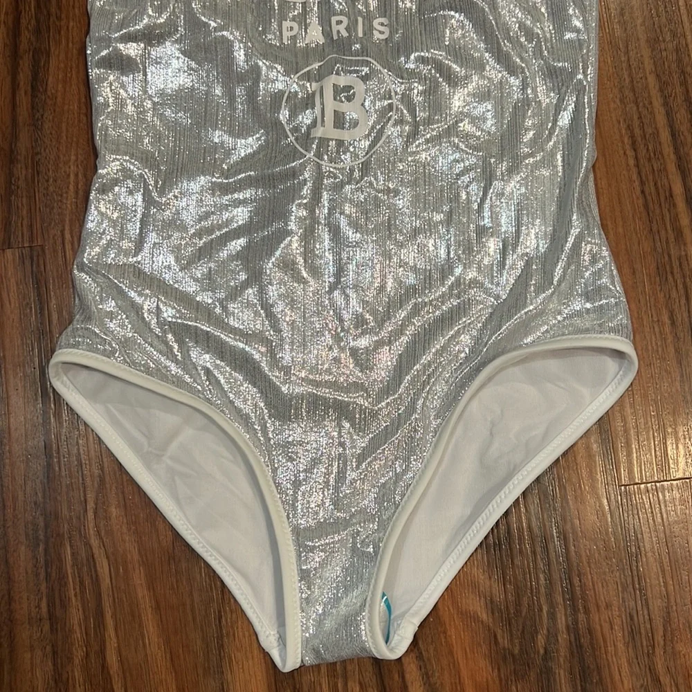 Balmain Silver One Piece With Logo
